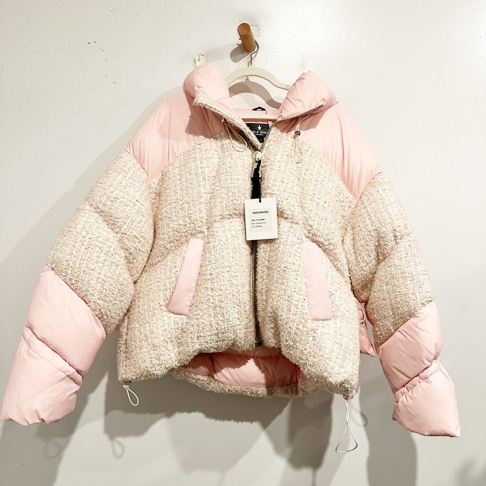 NWT Nicole Benisti Matignon Tweed Coat in Powder Pink Size XXS - Picture 4 of 15